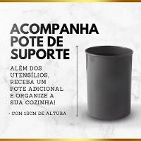 Kit De Utensílios De Cozinha Em Silicone Com Cabo De Madeira 12 Peças - Qualidade Premium - Rosa - 5