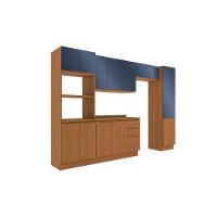 Kit Cozinha Modulada 6 Peças Ciela (2aéreos+1balcão+1paneleiro+1torrequente+1complemento) C6p94 Canela - Kappesberg - 5