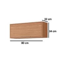 Armário De Cozinha Modulado Divina Geladeira C- 1 Porta Basculante 80 Cm Cinamomo - Mgm - 5