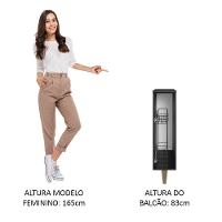 Balcão Porta-temperos Preto Reims Madesa Preto