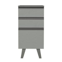 Balcão 40 Cm 3 Gavetas Com Pés Cinza Nice Madesa Cinza - 10