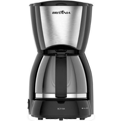 Cafeteira Elétrica Britânia BCF19A 18 Xícaras Jarra de Vidro 0,8L Filtro Permanente 110V
