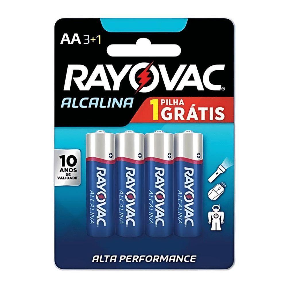 Pilha Alcalina Rayovac Tamanho Aa Com 4 - Leve 4 Pague 3 - 1