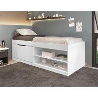 Cama Com Sapateira Solteiro Vanessa 0,88 Branco - Framar Móveis - 1