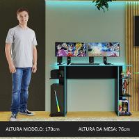 Escrivaninha Mesa Para Computador Gamer Preto-azul 9424 Madesa Preto-azul - 2