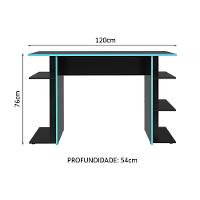 Escrivaninha Mesa Para Computador Gamer Preto-azul 9424 Madesa Preto-azul - 8