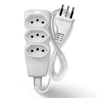 Extensao Cabo 2p T Pp Plano 3x0,75 3m Branca - 1