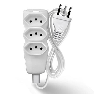 Extensao Cabo 2p T Pp Plano 3x0,75 5m Branca