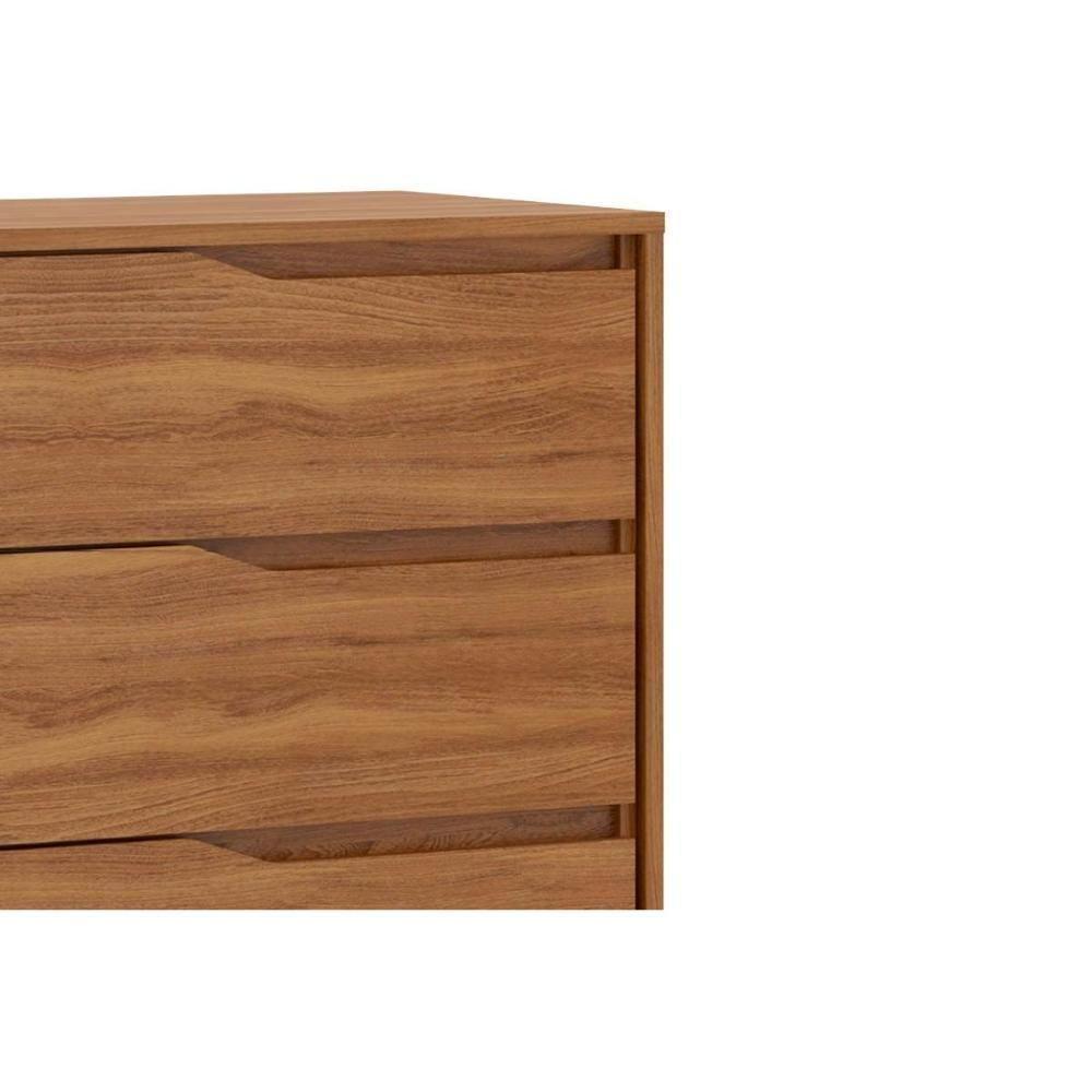 Cômoda Solteiro Atria C- 4 Gavetas Nogueira - Demóbile - 8