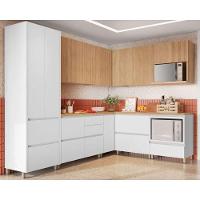 Cozinha Modulada Nesher Rainha Gourmet 9 Peças (4aéreos+4balcões+1paneleiro) C9p34 Branca-nature-nesher - 1