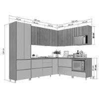 Cozinha Modulada Nesher Rainha Gourmet 9 Peças (4aéreos+4balcões+1paneleiro) C9p34 Branca-nature-nesher - 7
