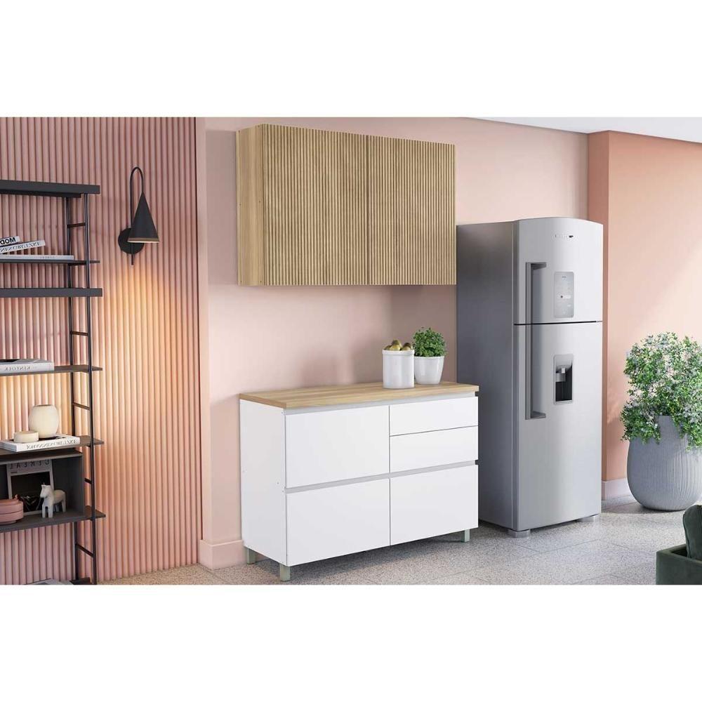 Cozinha Modulada Nesher Rainha 2 Peças (1aéreo+1balcão) C2p44 Branca-nature-nesher - 1