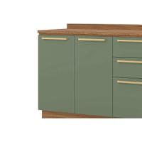 Cozinha Modulada Kappsberg Botanic Botanic 5 Peças (3aéreos+1balcão+1complemento) M662 Nogueira-verde Oliva-kappesberg - 7