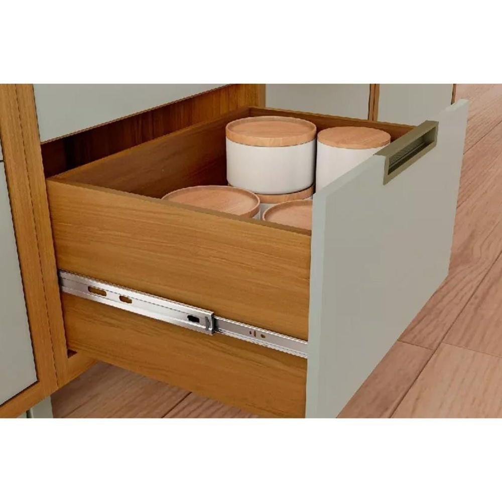 Cozinha Modulada Nesher Imperatriz 6 Peças (2aéreos+2balcões+1paneleiro) C6p48 Freijo-off White-nesher - 9