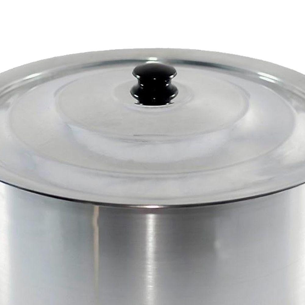 Caçarola Hotel Panela Industrial Alumínio Tampa 50cm 46,6l - 2
