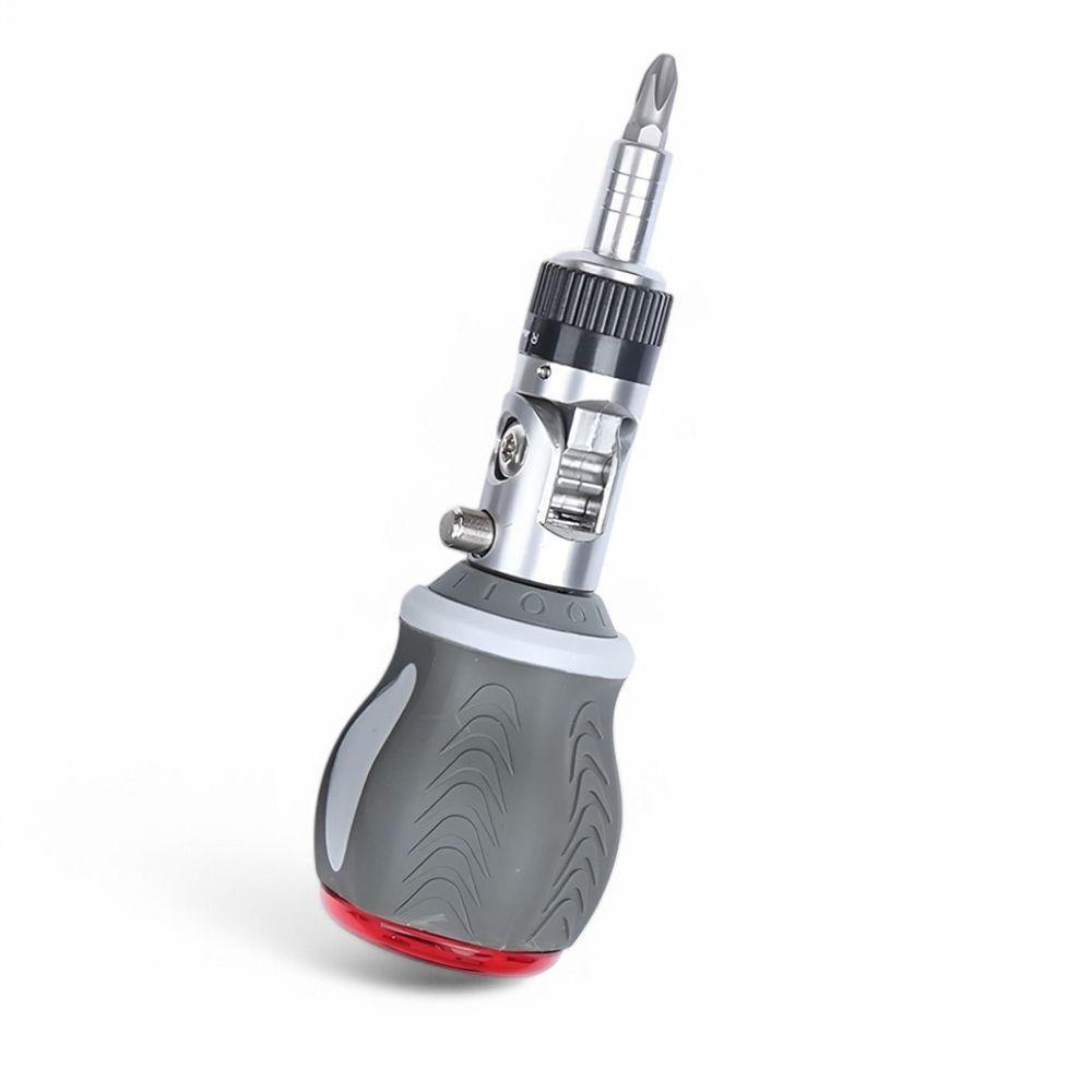 Chave De Fenda Ajustável 8 Em 1 Com Rotação 180 Graus E Catraca Bidirecional El-1711 - 1