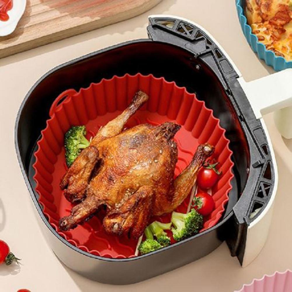 Kit 2 Formas Silicone Fritadeira Redonda Airfryer 16cm - 3