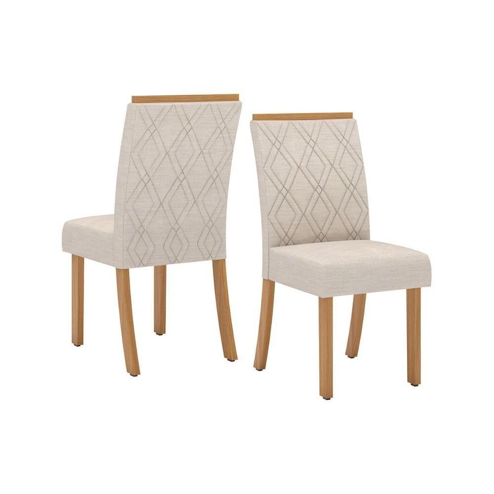 Kit 2 Cadeiras Sala Jantar Vita 2 Un Nature-suede Marrom - Henn - 5