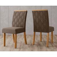 Kit 2 Cadeiras Sala Jantar Vita 2 Un Nature-suede Marrom - Henn - 1