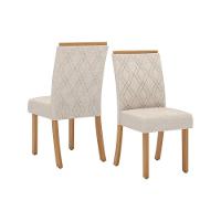 Kit 2 Cadeiras Sala Jantar Vita 2 Un Nature-suede Marrom - Henn - 5