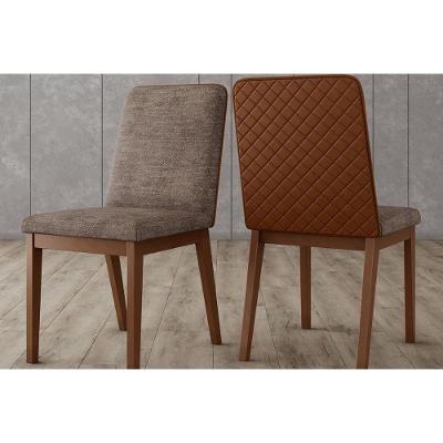 Kit 2 Cadeiras Sala Jantar Pietra 2 Un Nature-courano Caramelo-linho Cacao - Henn