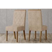 Kit 2 Cadeiras Sala Jantar Nina 2 Un Nature-linho Areia - Henn - 1