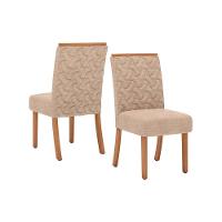 Kit 2 Cadeiras Sala Jantar Esther 2 Un Nature-linho Marrom - Henn