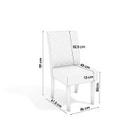 Kit 2 Cadeiras Sala Jantar 2cad133 2 Un Canela-boucle Cinza - Kappesberg - 2