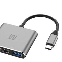 Hub Dock Usb Tipo-c 3 Em 1 Com Hdmi E Usb 3.0, Power Delivery 100w - Ac446 - 3
