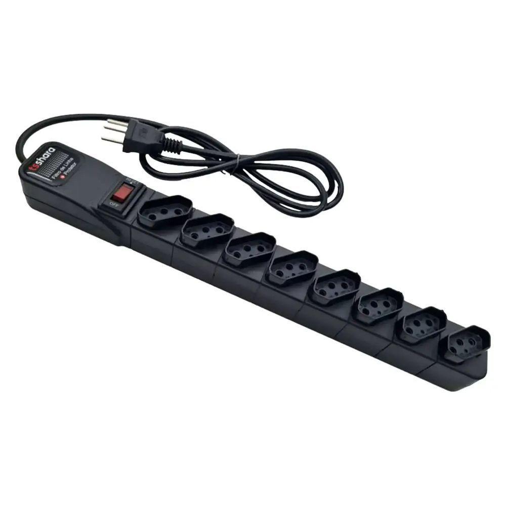 Filtro De Linha Ts Shara Protetor 8 Tomadas - 556 Preto Bivolt - 1