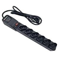 Filtro De Linha Ts Shara Protetor 6 Tomadas - 554 Preto Bivolt - 1