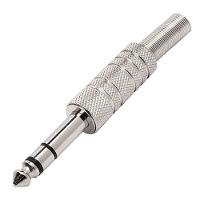 Plug P10 Estereo Metal Com Mola Niquelado - 1