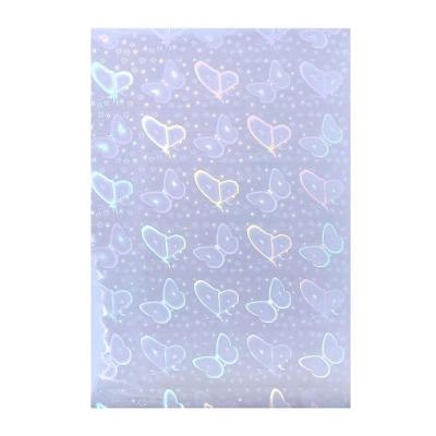 Papel Adesivo Holográfico Vinil Borboletas A4 50fls