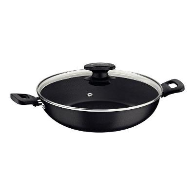 Panela Wok Loreto Em Aluminio Com Revestimento Interno E Externo Em Antiaderente Starflon Max