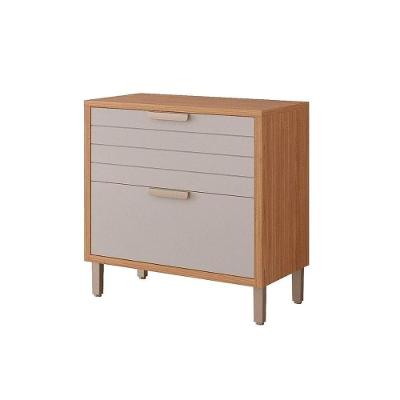 Módulo Cozinha Mgm Eloise Balcão C- Tampo C- 1 Gaveta E 1 Porta Basculante Riscada 80 Cm Cinamomo-off White-mgm