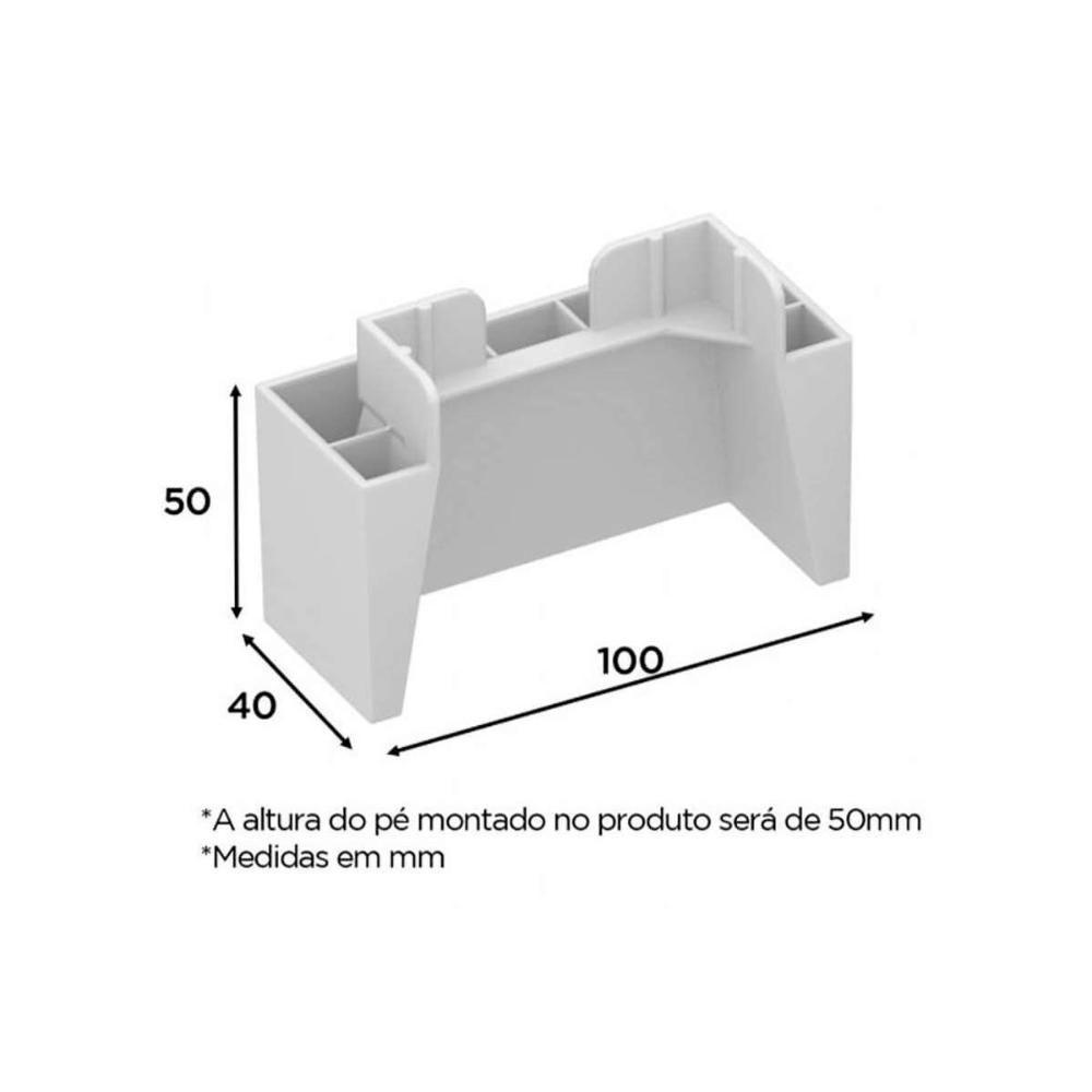 Multiuso De Cozinha Kit C- 8 Pés Pvc P- Balcão De Jequitibá - Henn - 2