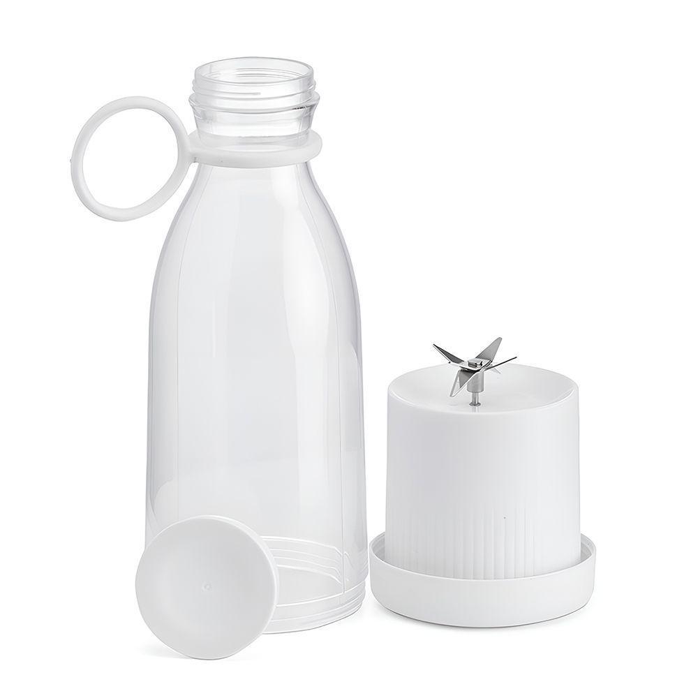 Mini Liquidificador Usb Portátil Recarregável Fresh Juice 380ml Com 6 Lâminas Aço Inox - Branco - 2
