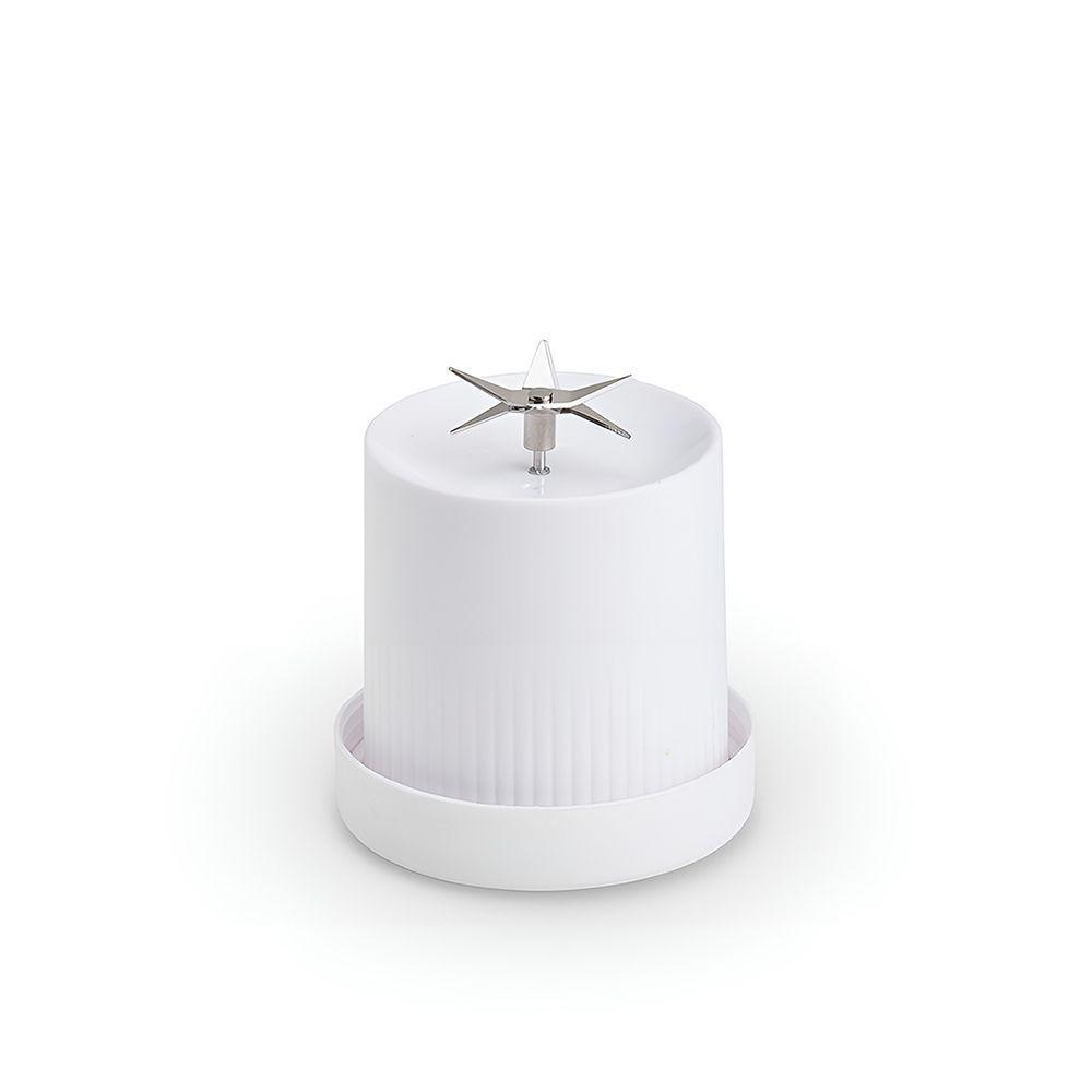 Mini Liquidificador Usb Portátil Recarregável Fresh Juice 380ml Com 6 Lâminas Aço Inox - Branco - 4