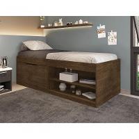 Cama Com Sapateira Solteiro Vanessa 0,88 Malbec - Framar Móveis - 1