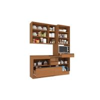 Kit Cozinha Modulada 4 Peças Maxxi (1aéreo+1balcão+1paneleiro+1complemento) C4p163 Canela - Kappesberg