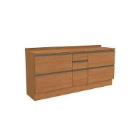 Kit Cozinha Modulada 4 Peças Maxxi (2balcões+2complementos) C4p164 Canela - Kappesberg - 2