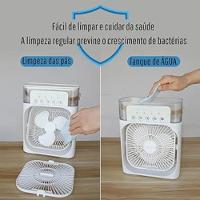 Ventilador Portátil De Mesa Mini Ar Condicionado Umidificado - 5
