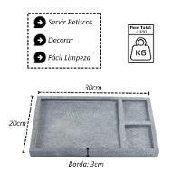 Tábua Pedra Sabão Borda Pé Divisórias Para Servir G 30x20cm - 3