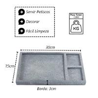 Tábua Pedra Sabão Borda Pé Divisórias Para Servir P 30x15cm - 3