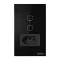 Tomada Com Interruptor Inteligente Intelbras Ets 2002 Smart Wi-fi Preto - 1
