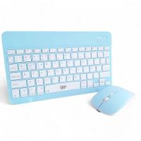 Teclado E Mouse Recarregáveis Azul A6732 Slim Wireless Ideal Para Escritório E Casa - 1