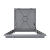 Tampa Casa Máquina Alumínio Rebaixo Invisível Cinza 90x90cm - 3