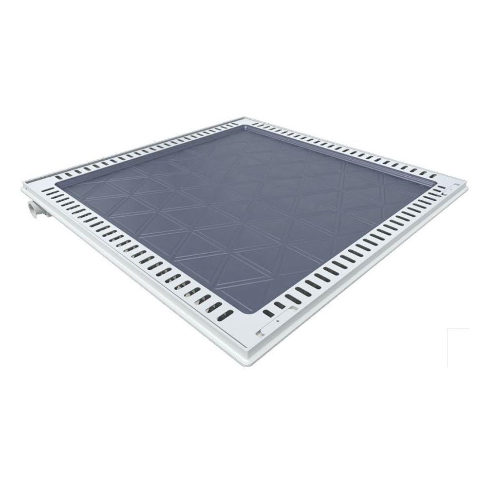 Tampa Casa Máquina Alumínio Rebaixo Aparente Cinza 90x90cm - 5