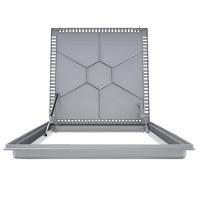 Tampa Casa Máquina Alumínio Rebaixo Aparente Cinza 90x90cm - 2