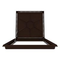 Tampa Casa Máquina Alumínio Rebaixo Aparente Marrom 90x90cm - 5